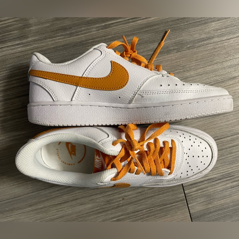 Custom orange Nike shoes
